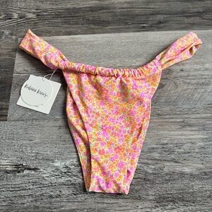 Kulani kinis ruched thong bikini bottom